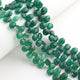 1 Strand Green Onyx Faceted Briolettes -Pear Shape Briolettes - 11mmx8mm 8 inch BR0011 - Tucson Beads