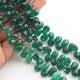 1 Strand Green Onyx Faceted Briolettes -Pear Shape Briolettes - 11mmx8mm 8 inch BR0011 - Tucson Beads
