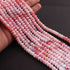 1  Strand Shaded Pink Opal  Faceted Rondelles -  7mm 14 Inches long BR02229