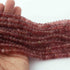 1 Strand Strawberry Quartz Faceted Rondelles - Pink Rutile Roundel Beads 6mm-8mm 14.5 Inches BR2736