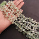1 Long Prehnite Faceted Briolettes - Pear Shape Briolettes  10mmx6mm-13mmx8mm- 8 Inches BR02504 - Tucson Beads