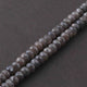 1 Long Strands Gray Moonstone Silver Coated Faceted Rondelles - Gray Moonstone Roundelle Beads 7mm 13 Inches BR557 - Tucson Beads