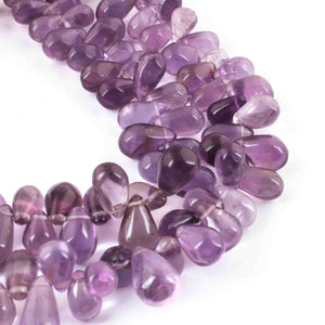 1 Strand Pink Amethyst Faceted Briolettes -Tear Shape Briolettes 12mmx8mm-9mmx4mm 10 Inches BR3667 - Tucson Beads