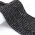 1 Strand Black Onyx Smooth Heishi , Tyre Briolettes - Gemstone Wheel Shape Briolettes  -6mm-13 Inches BR03104