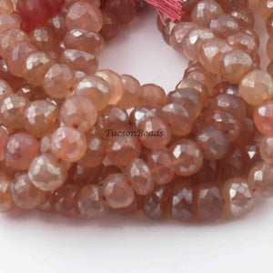 1 Strand Strawberry Quartz Faceted Rondelles - Pink Rutile Roundel Beads 7mm-12mm 8 Inches BR2817 - Tucson Beads