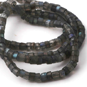 1 Strands AAA Quality  Labradorite Faceted Rondelles - Wheel Beads 5mm-6mm 15 Inches BR480 - Tucson Beads