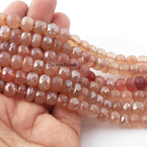 1 Strand Strawberry Quartz Faceted Rondelles - Pink Rutile Roundel Beads 7mm-12mm 8 Inches BR2817 - Tucson Beads