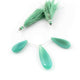 1 Strand Green Chalcedony Smooth  Briolettes - Pear Drop Briolettes - 23mmx12mm-28mmx11mm - 8 Inches BR2649 - Tucson Beads
