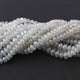 1 Strands Green Chalcedony Silver Coated Smooth Rondelles Beads 6mm-8mm  8 Inch BR2883 - Tucson Beads
