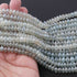 1 Strands Green Chalcedony Silver Coated Smooth Rondelles Beads 6mm-8mm  8 Inch BR2883