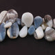 1 Strand Boulder Opal Smooth Beads Briolettes-Blue Oregane Smooth Pear Shape Beads 26mmx16mm-12mmx6mm 10.5 Inches BR3668 - Tucson Beads
