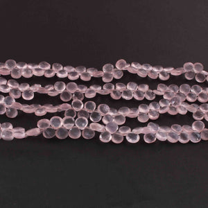 1  Strand Rose Quartz Faceted Briolettes  - Heart Shape Briolettes  -7mm-8mm -8 Inches BR02233 - Tucson Beads