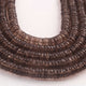 1  Strand  Natural Smoky Quartz Faceted Heishi Tyre Shape Gemstone Beads,  Smoky Quartz Tyre Wheel Rondelles Beads, 7mm 8 Inches BR02899 - Tucson Beads