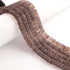 1  Strand  Natural Smoky Quartz Faceted Heishi Tyre Shape Gemstone Beads,  Smoky Quartz Tyre Wheel Rondelles Beads, 7mm 8 Inches BR02899