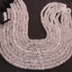 1 Long Strand Crystal Quartz Smooth Heishi , Tyre Briolettes - Gemstone Wheel Shape Briolettes  -6mm- 7mm - 13 Inches BR03111 - Tucson Beads
