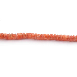 1 Long Strand Sunstone Faceted Rondells  - Round Shape Rondells - 4mm-6mm-14 Inches BR02226 - Tucson Beads