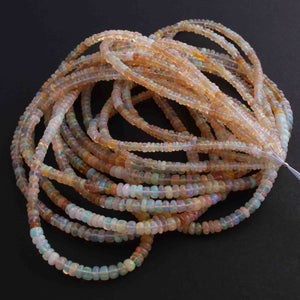 1 Strand Natural Ethiopian Welo Opal Smooth Rondelles Beads -Opal Rondelle -3mm-5mm -17 Inch BR01195 - Tucson Beads