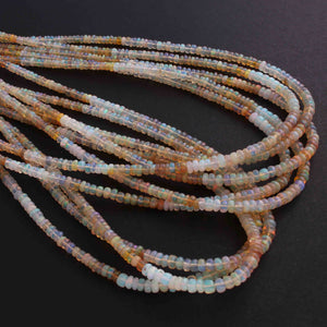 1 Strand Natural Ethiopian Welo Opal Smooth Rondelles Beads -Opal Rondelle -3mm-5mm -17 Inch BR01195 - Tucson Beads