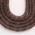 1  Strand  Natural  Smoky Quartz Faceted Heishi Tyre Shape Gemstone Beads,  Smoky Quartz  Tyre Wheel Rondelles Beads, 7mm 8 Inches BR02893