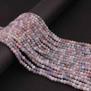 5 Strands Lavender Opal Gemstone Balls, Semiprecious beads 13 Inches Long- Faceted Gemstone  4mm Jewelry RB0103 - Tucson Beads