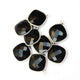 10 Pcs Black Onyx 925 Sterling Vermeil Faceted Cushion Shape Single Bail Pendant - 20mmx17mm SS091 - Tucson Beads
