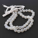 1 Strand  Silverite Chalcedony Faceted Rondelles - Round ball Beads 8mm-9mm 8 Inches BR2851 - Tucson Beads