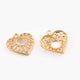 10 Pcs Beautiful Gold Heart Charm Pendant- 24k Matte Gold Plated Heart  Pendant  23mmx21mm GPC130 - Tucson Beads