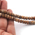 1 Long Strand Brown  Jasper  Faceted Rondelles - Roundel Beads 7mm- 8mm 14 Inches BR524