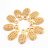 10 PCS Oval Charms 24k Gold Plated Copper  Charm - Copper Pendant 17mmx19mm GPC845