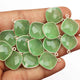 10 Pcs Green Chalcedony  Cushion 925 Sterling Silver Faceted Single Bail Pendant 17mmx20mm SS141 - Tucson Beads