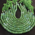 1  Strand  Natural Green Opal Faceted Heishi Tyre Shape Gemstone Beads,  Green Opal Tyre Wheel Rondelles Beads, 6mm 8 Inches BR02901