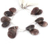 1 Strand Black  Rutile Faceted Briolettes -Pear  Shape  Briolettes - 24mmx16mm-30mmx20mm-9.5 Inches BR1832