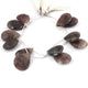 1 Strand Black And Pink Rutile Faceted Briolettes -Pear  Shape  Briolettes - 24mmx16mm-30mmx20mm-9.5 Inches BR1832 - Tucson Beads