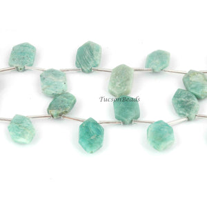 1  Strand Amazonite Faceted Fancy Shape Briolettes  - Faceted Briolettes - 19mmx10mm-26mmx14mm 8 Inches BR1804 - Tucson Beads