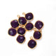 Amethyst,Iolite,Garnet,Natural chalcedony  Faceted Cushion Shape single Bail Pendant-14mmx10mm  SS137 - Tucson Beads