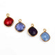 Amethyst,Iolite,Garnet,Natural chalcedony  Faceted Cushion Shape single Bail Pendant-14mmx10mm  SS137 - Tucson Beads