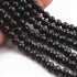 1 Long Strand Black Onyx Faceted Round Ball-Roundels Beads 7mm- 11  Inches  BR0696