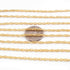 5 Feet Gold Plated Copper Chain - Cable Oval Link Chain - Copper Gold Curb Chain - Soldered Chain GPC1510