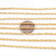 5 Feet Gold Plated Copper Chain - Cable Oval Link Chain - Copper Gold Curb Chain - Soldered Chain GPC1510 - Tucson Beads