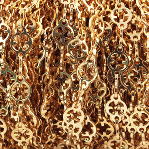 5 Feet Gold Plated Copper Chain - Cable  Round Link Chain - Copper Gold Curb Chain - Soldered Chain 8mm GPC1507 - Tucson Beads