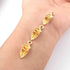 5 Pcs Gold Fancy Charm Pendant - 24k  Gold Plated Leaf  - Brass Gold Fancy Pendant 23mmx9mm GPC1454