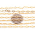 5 Feet Gold Plated Copper Chain - Cable  Round Link Chain - Copper Gold Curb Chain - Soldered Chain 8mm GPC1507