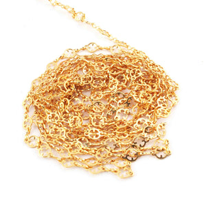 5 Feet Gold Plated Copper Chain - Cable  Round Link Chain - Copper Gold Curb Chain - Soldered Chain 8mm GPC1507 - Tucson Beads
