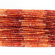 5  Strand Shaded Carnelian Faceted Balls Beads - Carnelian Small Beads- 3mm- 13 Inches Rb0262 - Tucson Beads