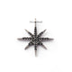 1 Pc Beautiful Black Spinel Star 925 Sterling Silver Single Bail Pendant 22mmx19mm WTC200 - Tucson Beads
