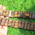1 Strand Tiger Eye  Carving Rectangle Shape Briolettes - 29mmx11mm -21mmx9mm - 8 Inches BR0364