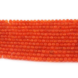 1  Strand Carnelian Faceted Rondelles  - Gemstone Rondelles - 5mmx4mm 11.5 Inches BR0684 - Tucson Beads