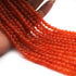 1  Strand Carnelian Faceted Rondelles  - Gemstone Rondelles - 6mmx9mm 16 Inches BR0684