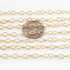 5 Feet Gold Plated Copper Chain - Cable Oval Link Chain - Copper Gold Curb Chain - Soldered Chain 6mmX4mm GPC1505