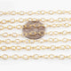 5 Feet Gold Plated Copper Chain - Cable Oval Link Chain - Copper Gold Curb Chain - Soldered Chain 6mmX4mm GPC1505 - Tucson Beads